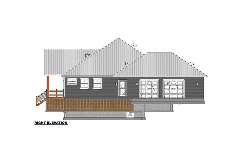 Vienstāva mājas projekts 262 m²: 3 Guļamistabas, 3 Vannasistabas, Atvērta virtuve, Garāža
