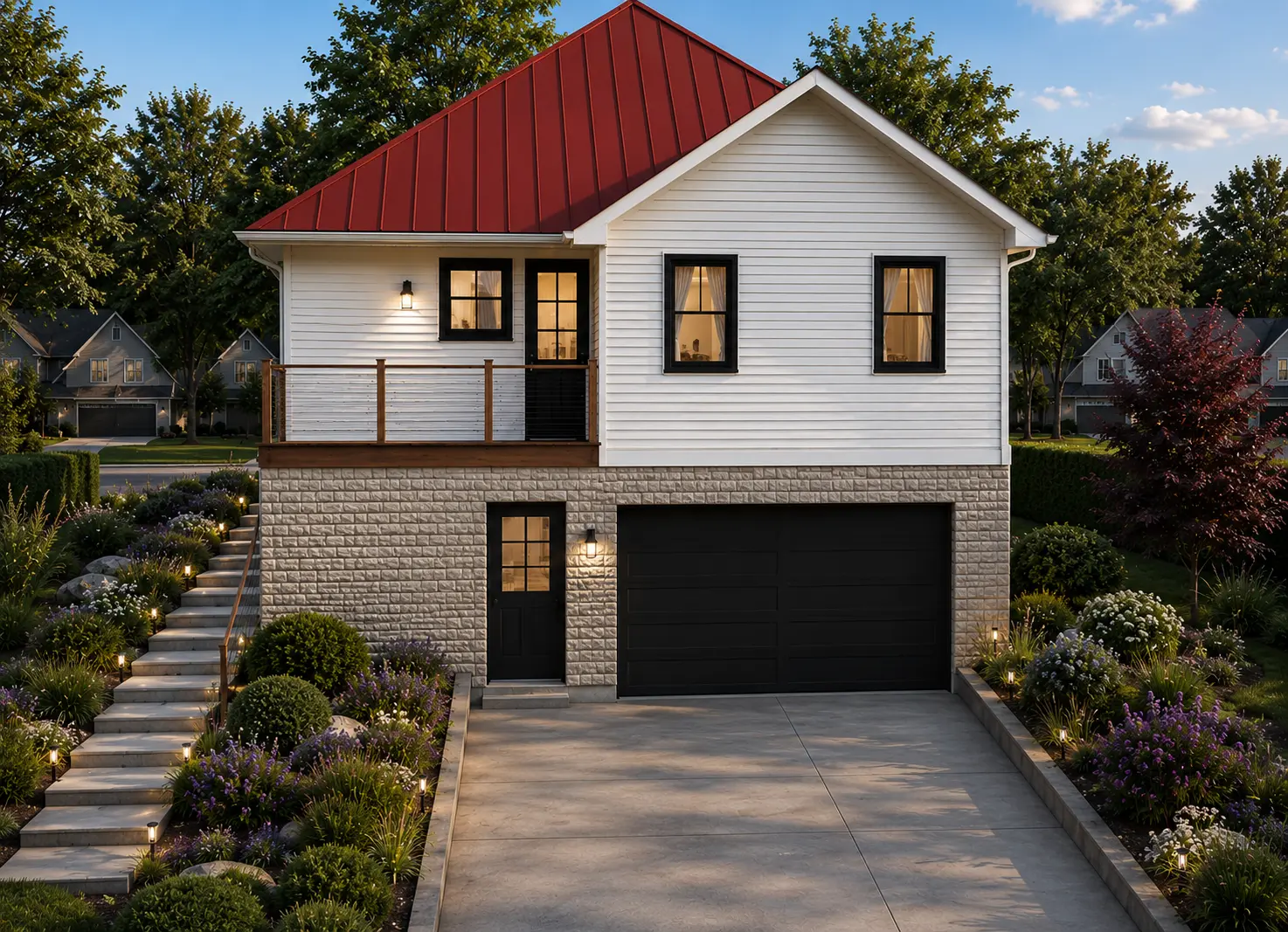 Vienstāva mājas projekts + pagrabu 314 m²: 3 Guļamistabas, 3 Vannasistabas, Atvērta virtuve, Garāža