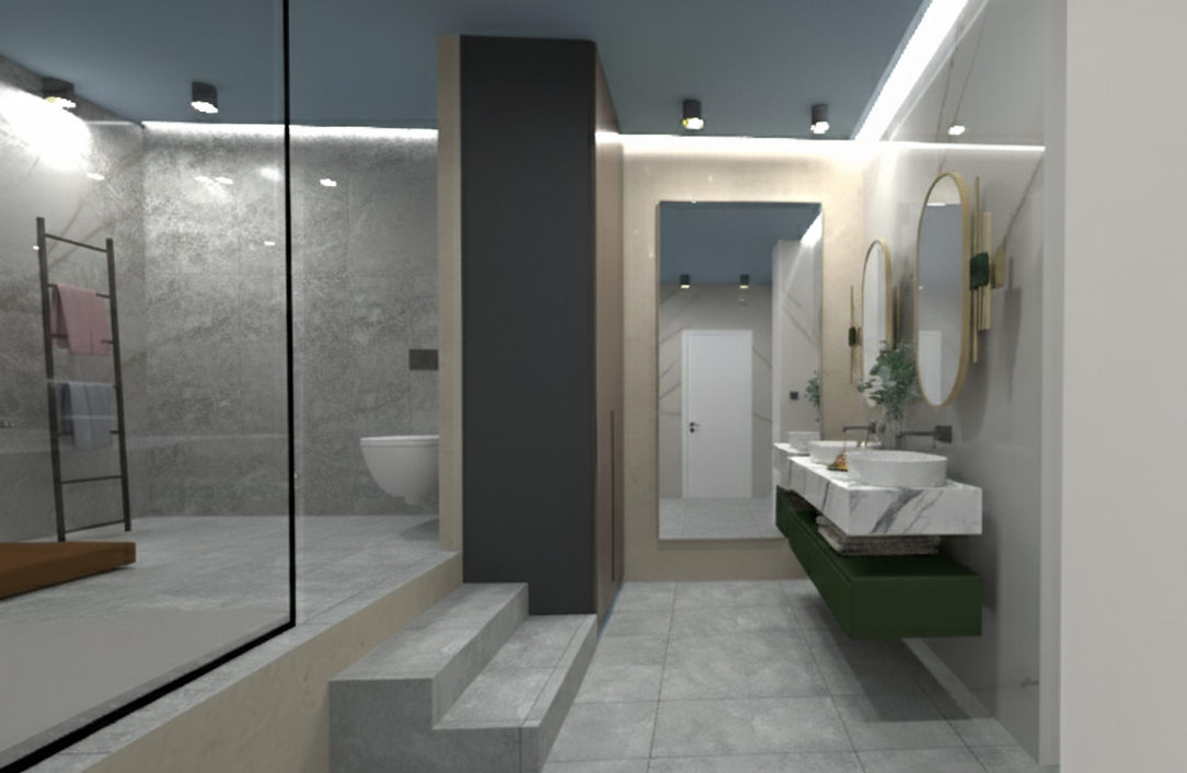 Divstāvu mājas projekts 283 m²: 3 Guļamistabas, Darba istaba, 3 Vannasistabas, Atvērta virtuve, bez Garāžas