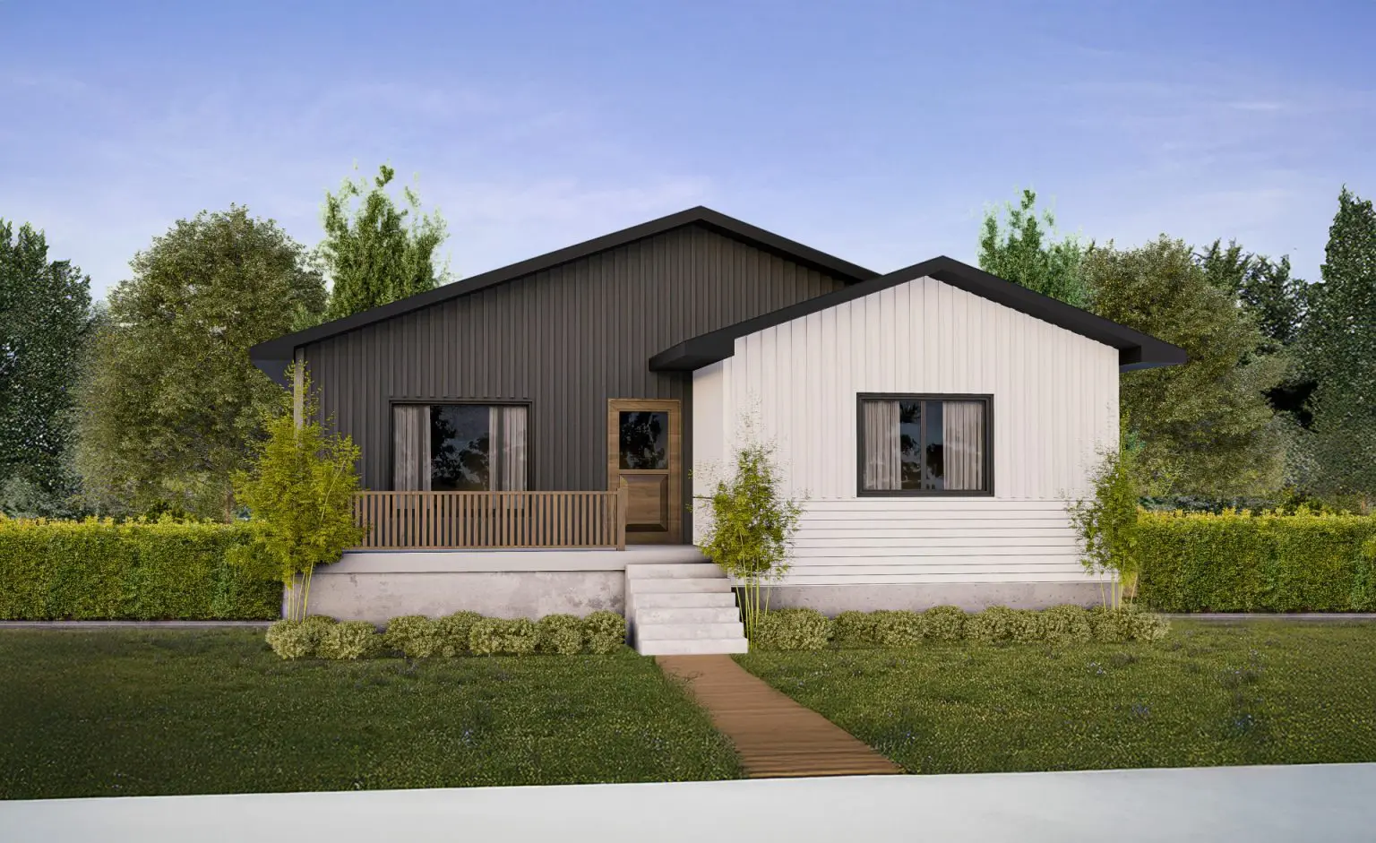 Vienstāva mājas projekts 129 m²: 3 Guļamistabas, 1 Vannasistabas, bez Garāžas