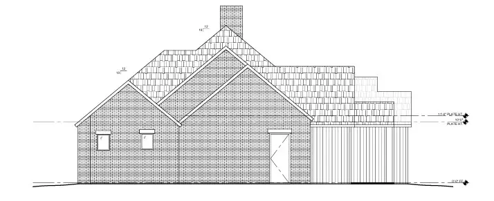 Vienstāva mājas projekts 242 m²: 4 Guļamistabas, Darba istaba, 3 Vannasistabas, Atvērta virtuve, bez Garāžas