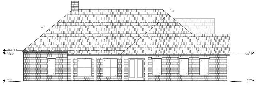 Vienstāva mājas projekts 242 m²: 4 Guļamistabas, Darba istaba, 3 Vannasistabas, Atvērta virtuve, bez Garāžas