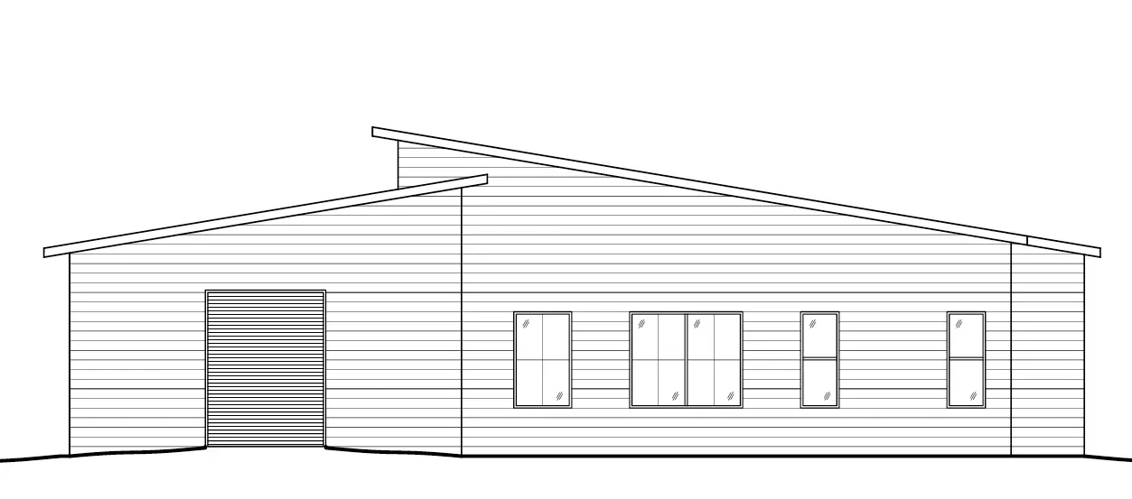 Vienstāva mājas projekts 120 m²: 2 Guļamistabas, 2 Vannasistabas, Atvērta virtuve, bez Garāžas