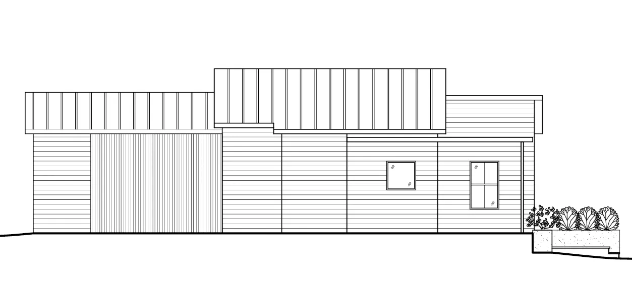Vienstāva mājas projekts 120 m²: 2 Guļamistabas, 2 Vannasistabas, Atvērta virtuve, bez Garāžas
