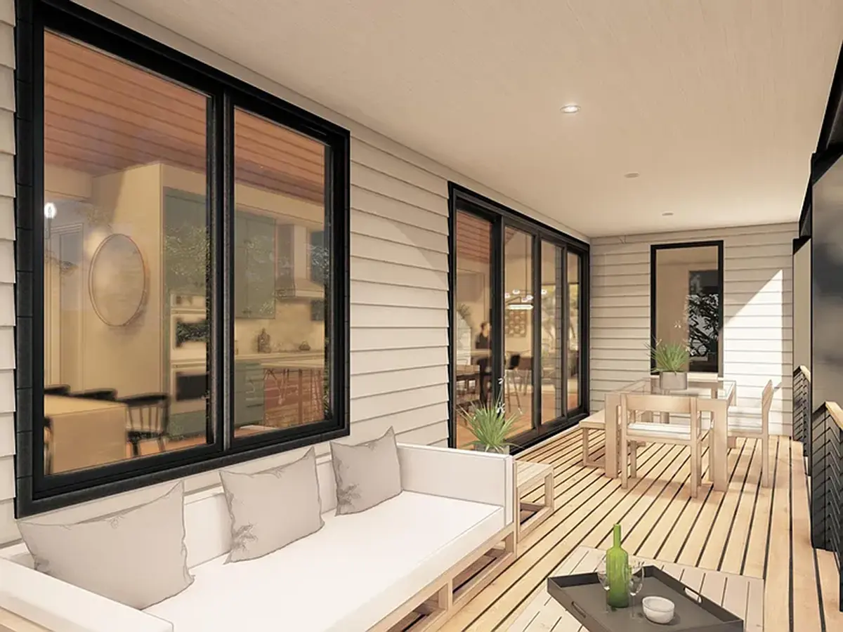 Vienstāva mājas projekts 181 m²: 3 Guļamistabas, 2 Vannasistabas, Atvērta virtuve, bez Garāžas