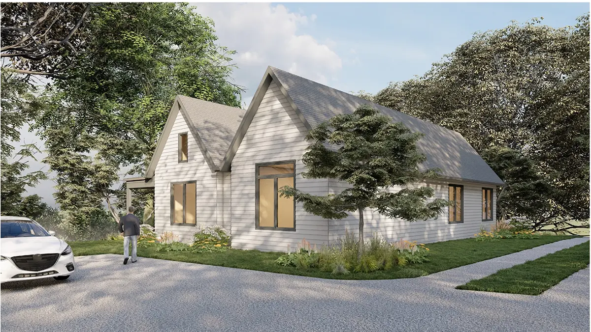 Vienstāva mājas projekts 181 m²: 3 Guļamistabas, 2 Vannasistabas, Atvērta virtuve, bez Garāžas
