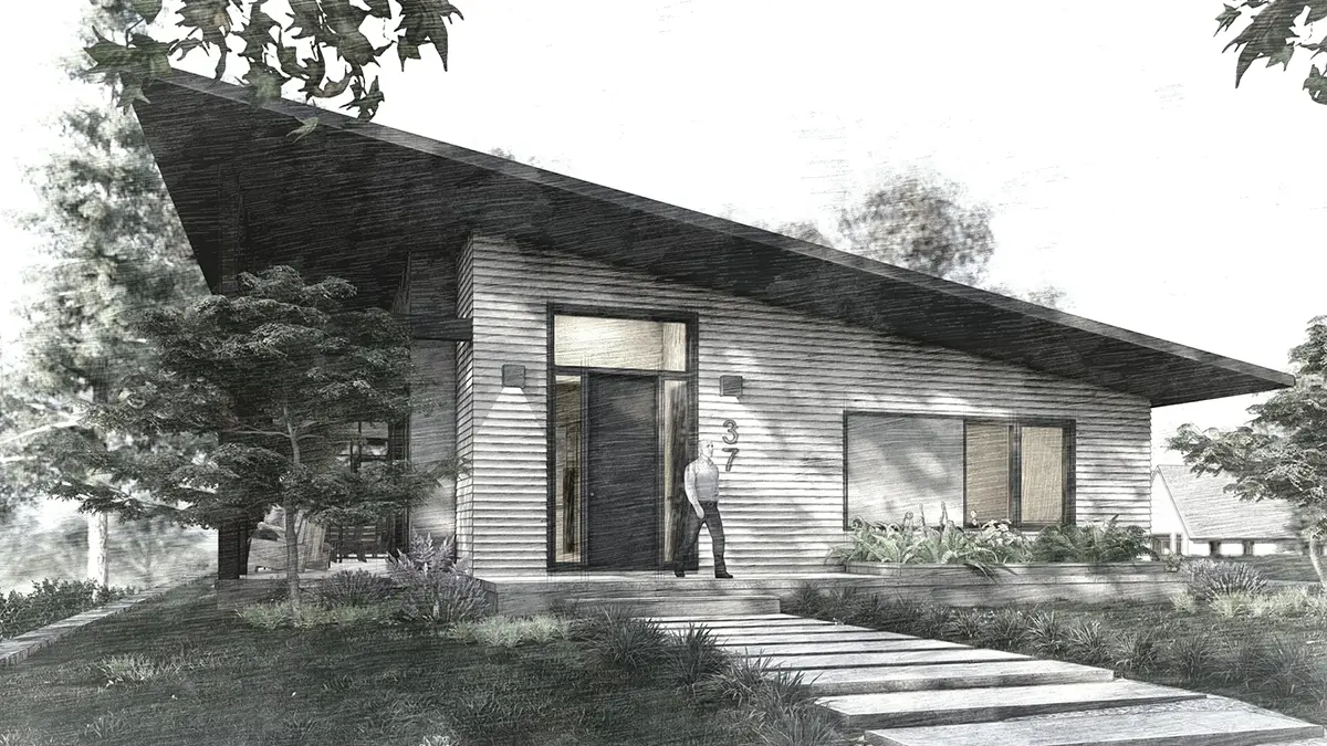 Vienstāva mājas projekts 173 m²: 3 Guļamistabas, 2 Vannasistabas, Atvērta virtuve, bez Garāžas