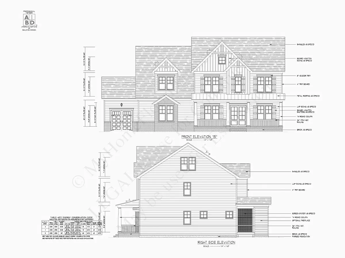 Divstāvu mājas projekts 341 m²: 5 Guļamistabas, Darba istaba, 4 Vannasistabas, Atvērta virtuve, Garāža