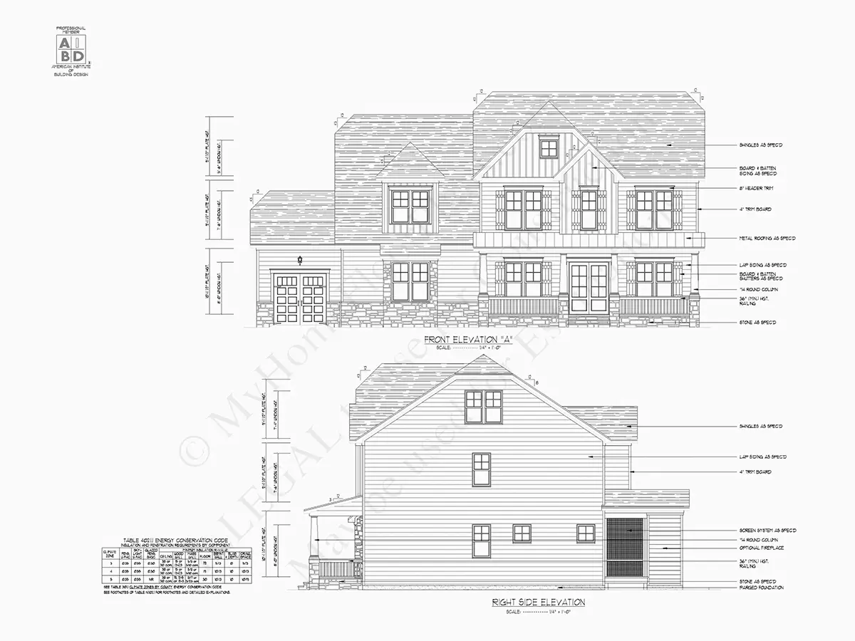 Divstāvu mājas projekts 341 m²: 5 Guļamistabas, Darba istaba, 4 Vannasistabas, Atvērta virtuve, Garāža