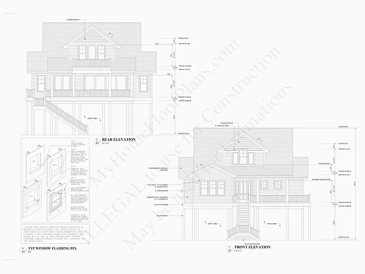 Trīsstāvu mājas projekts 281 m²: 4 Guļamistabas, 4 Vannasistabas, Atvērta virtuve, Garāža