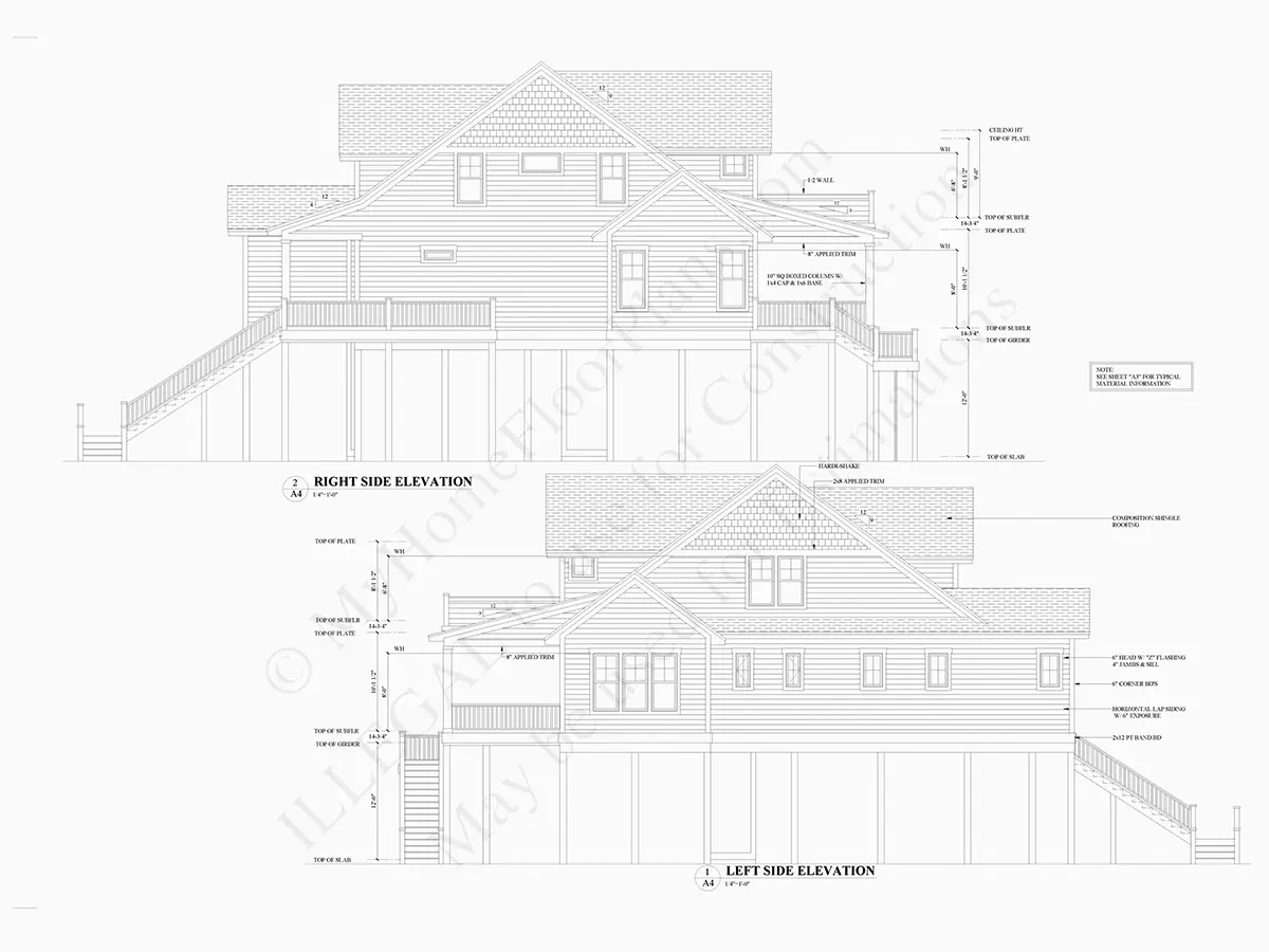 Trīsstāvu mājas projekts 281 m²: 4 Guļamistabas, 4 Vannasistabas, Atvērta virtuve, Garāža