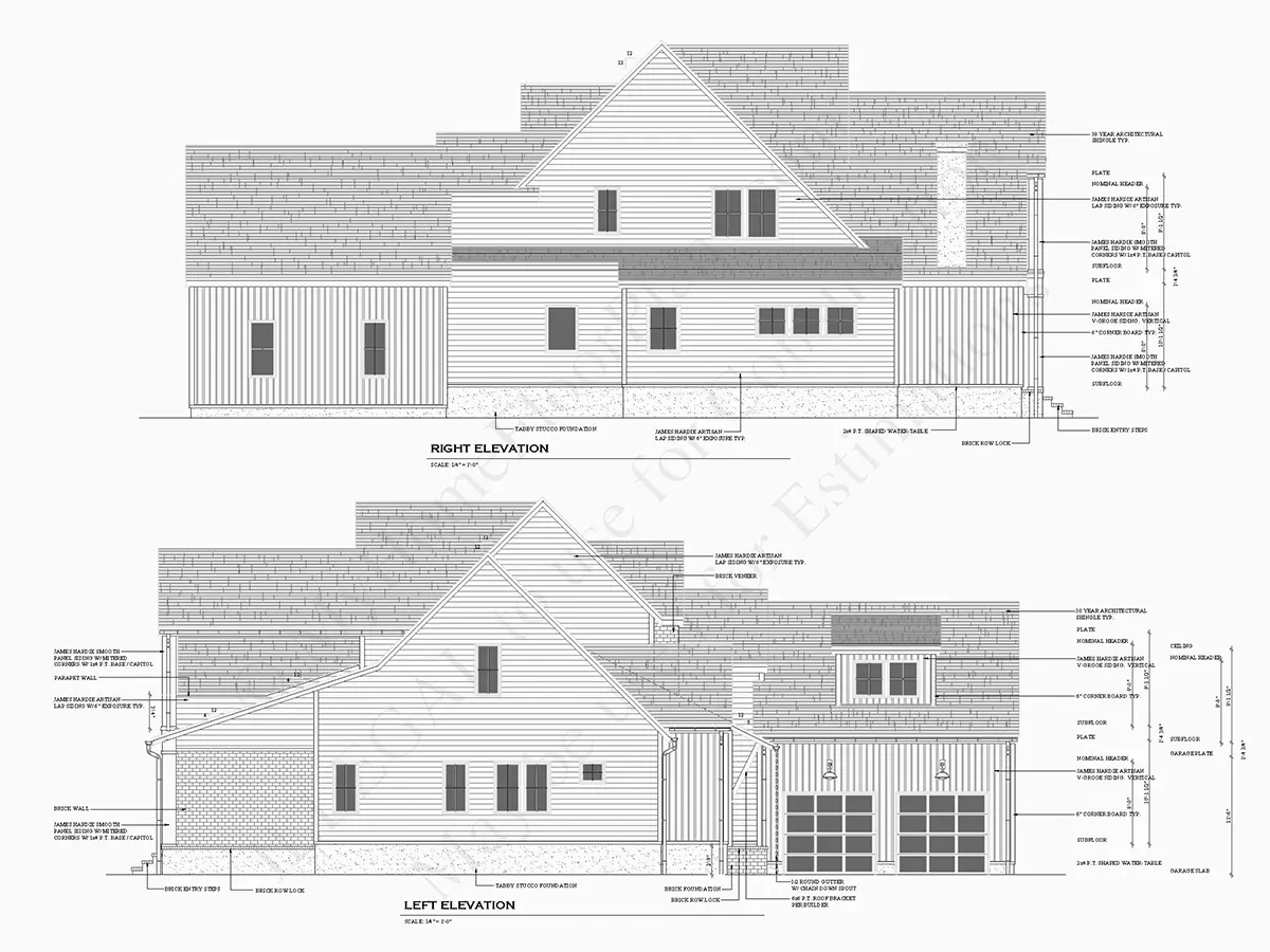 Mājas projekts ar mansardu 398 m²: 3 Guļamistabas, 4 Vannasistabas, Atvērta virtuve, Garāža