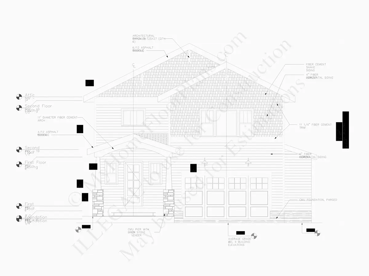 Divstāvu mājas projekts 229 m²: 3 Guļamistabas, 3 Vannasistabas, Atvērta virtuve, Garāža
