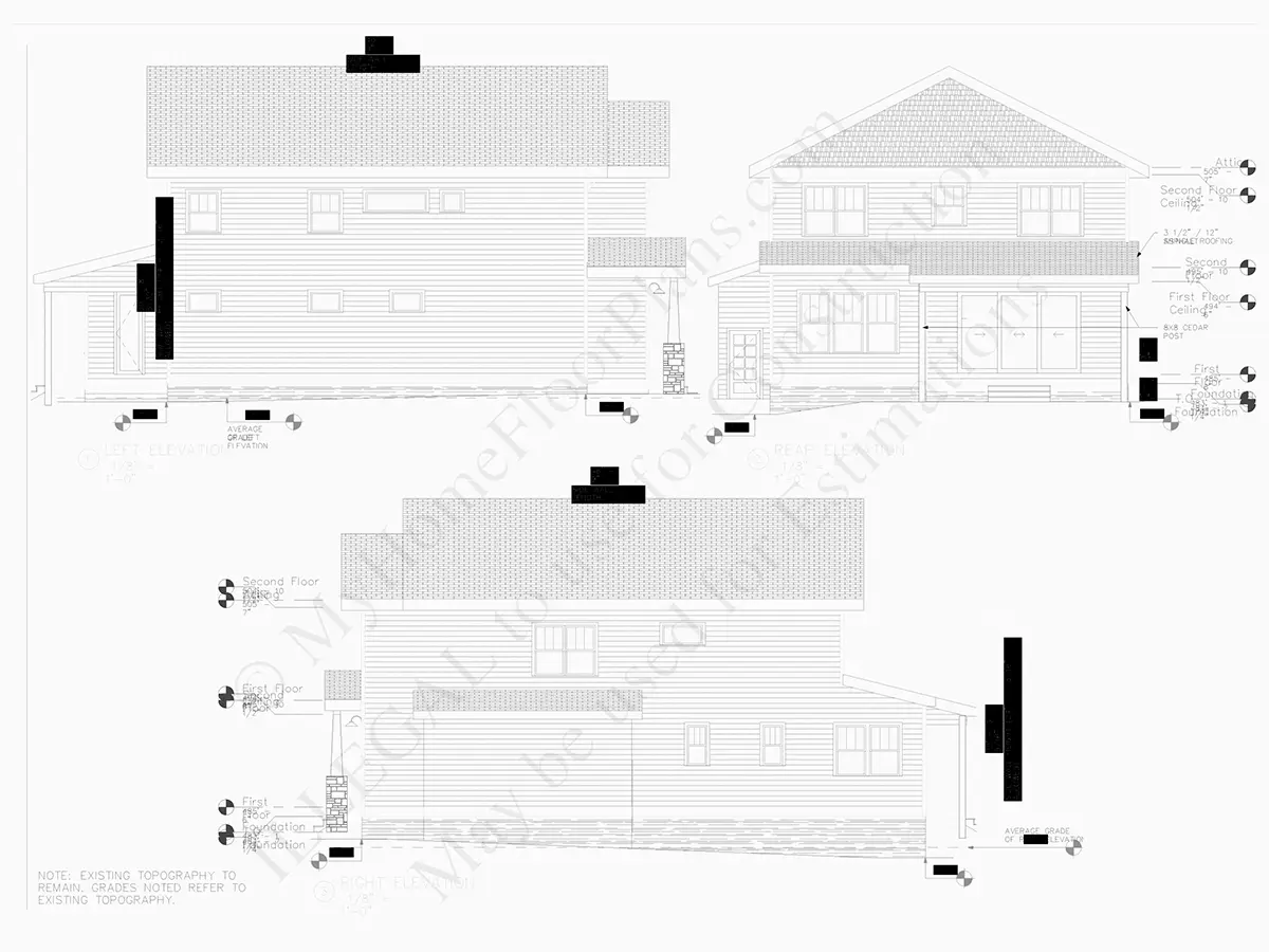 Divstāvu mājas projekts 229 m²: 3 Guļamistabas, 3 Vannasistabas, Atvērta virtuve, Garāža