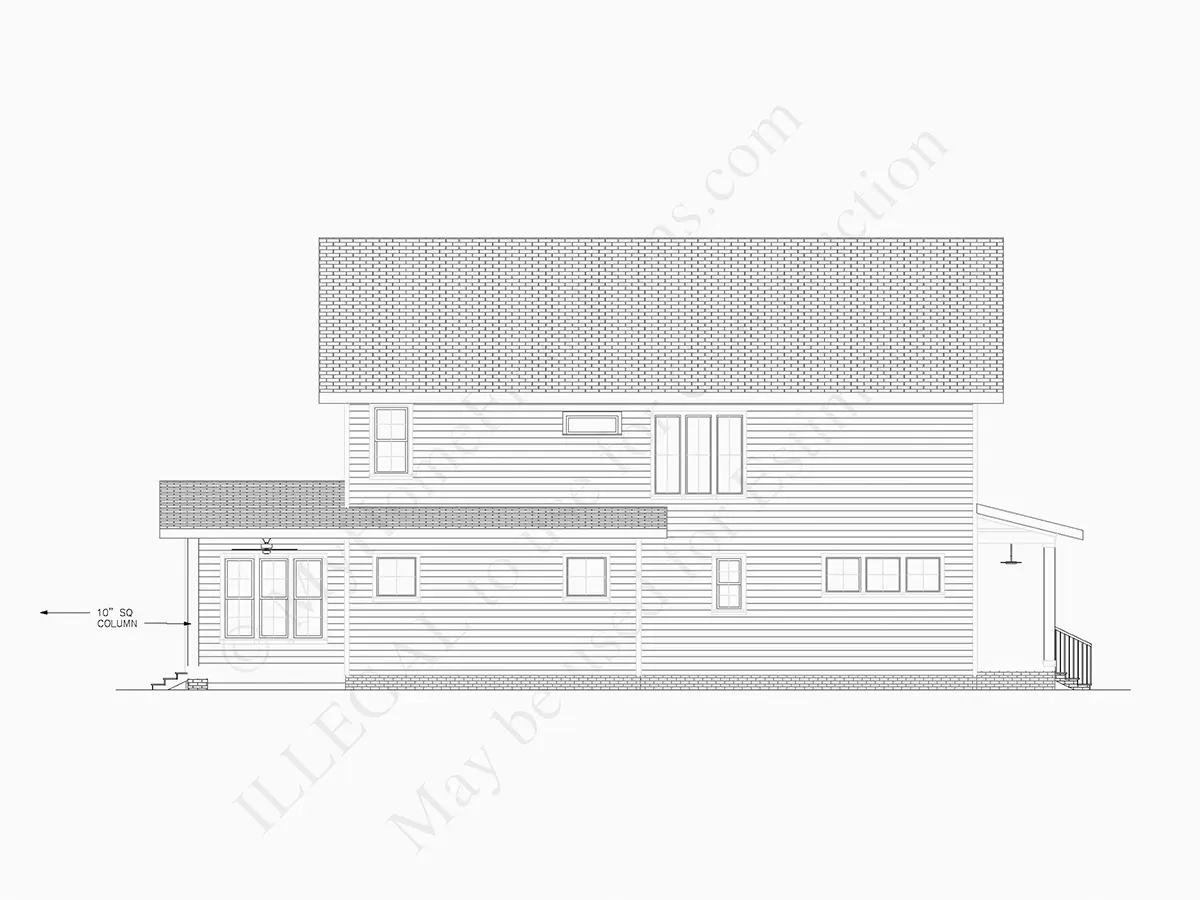 Divstāvu mājas projekts 445 m²: 4 Guļamistabas, Darba istaba, 5 Vannasistabas, Atvērta virtuve, Garāža