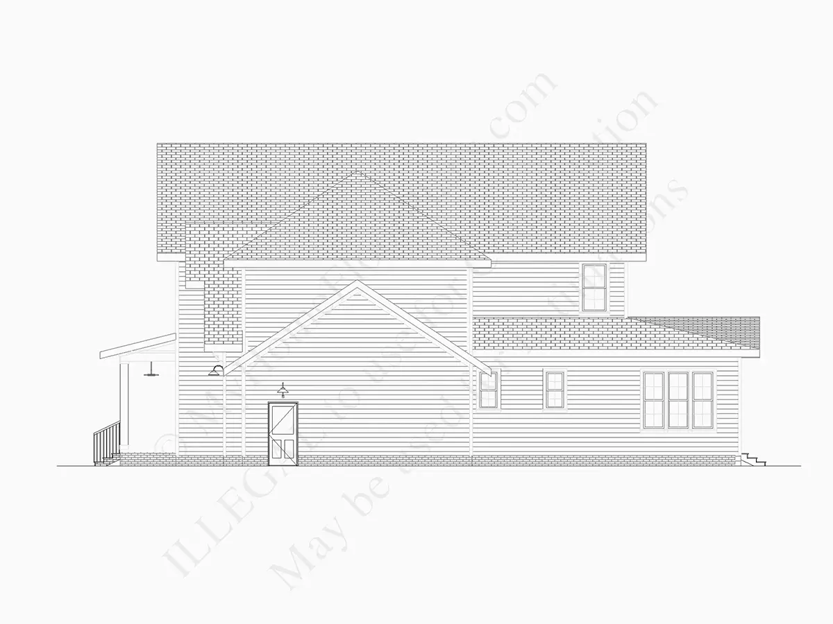Divstāvu mājas projekts 445 m²: 4 Guļamistabas, Darba istaba, 5 Vannasistabas, Atvērta virtuve, Garāža