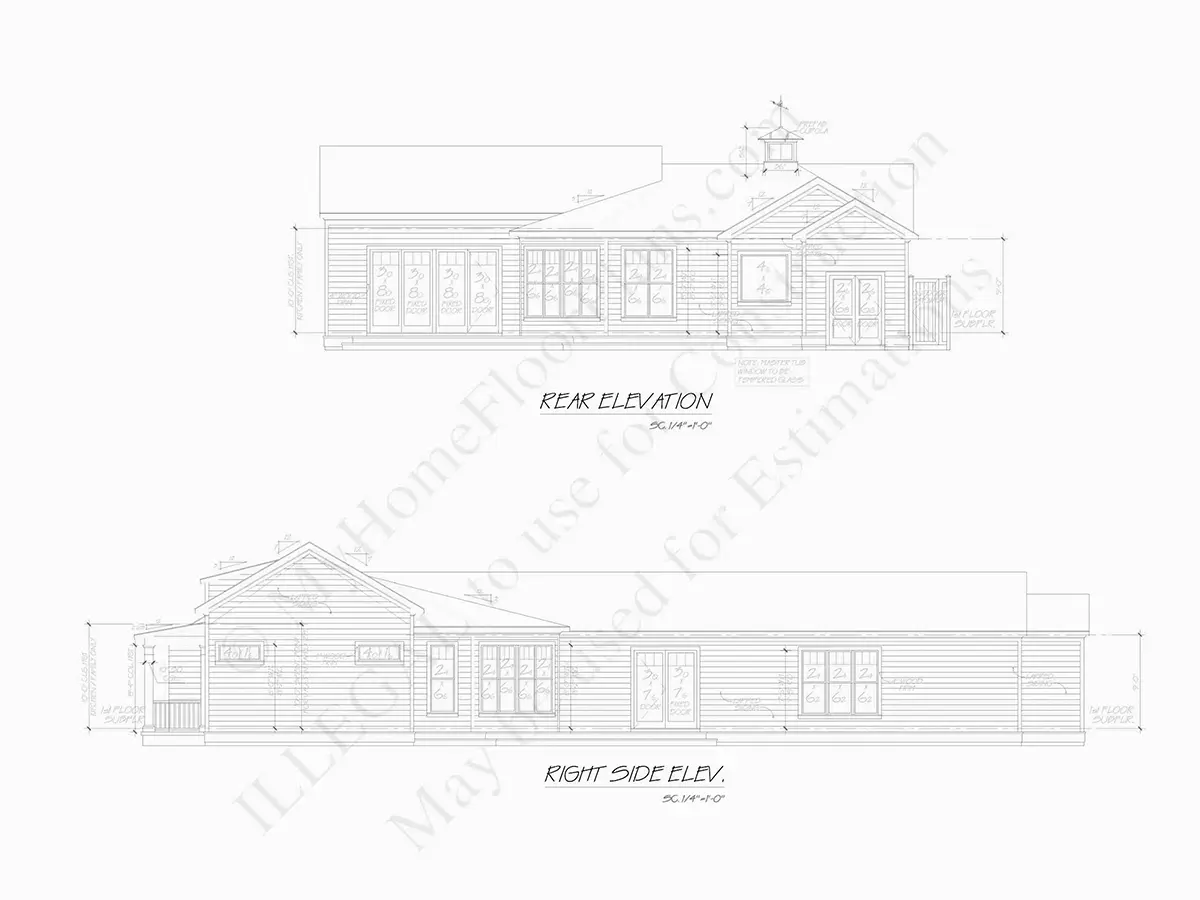 Vienstāva mājas projekts 175 m²: 3 Guļamistabas, 3 Vannasistabas, Atvērta virtuve, Garāža