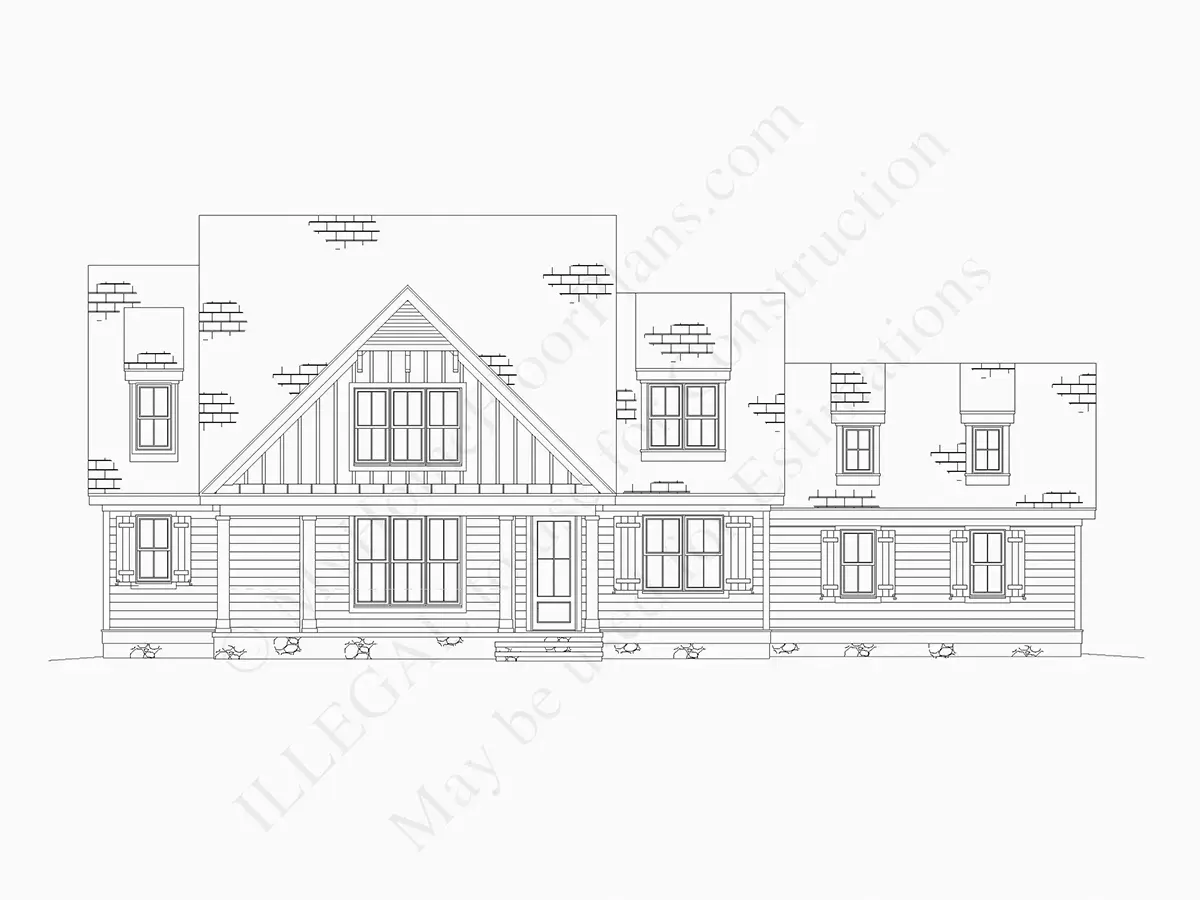Mājas projekts ar mansardu 231 m²: 4 Guļamistabas, Darba istaba, 3 Vannasistabas, Atvērta virtuve, Garāža