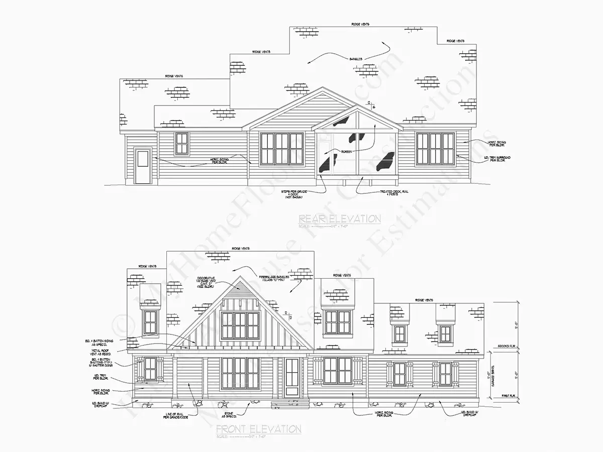 Mājas projekts ar mansardu 231 m²: 4 Guļamistabas, Darba istaba, 3 Vannasistabas, Atvērta virtuve, Garāža