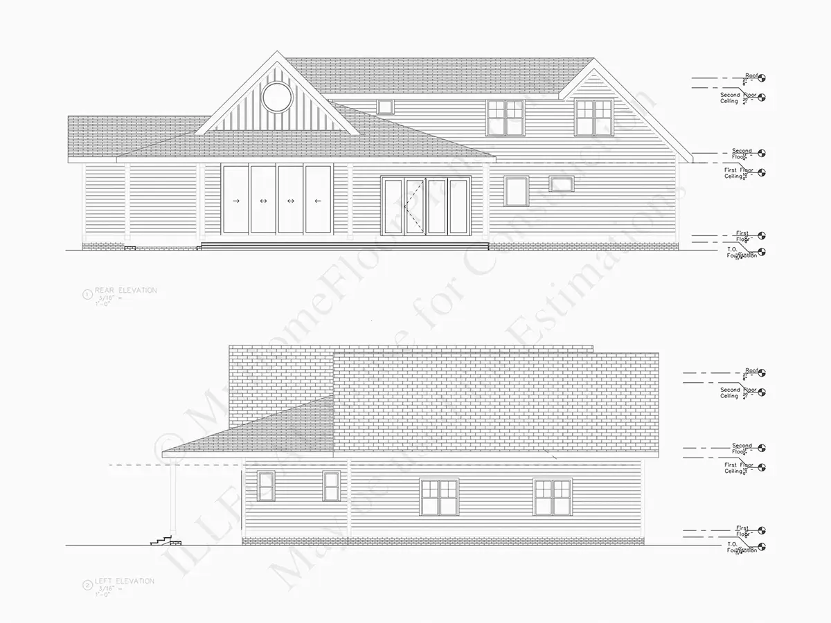 Mājas projekts ar mansardu 419 m²: 4 Guļamistabas, 4 Vannasistabas, Atvērta virtuve, Garāža