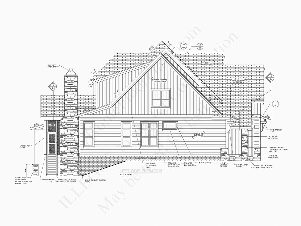 Divstāvu mājas projekts 409 m²: 4 Guļamistabas, Darba istaba, 5 Vannasistabas, Atvērta virtuve, Garāža