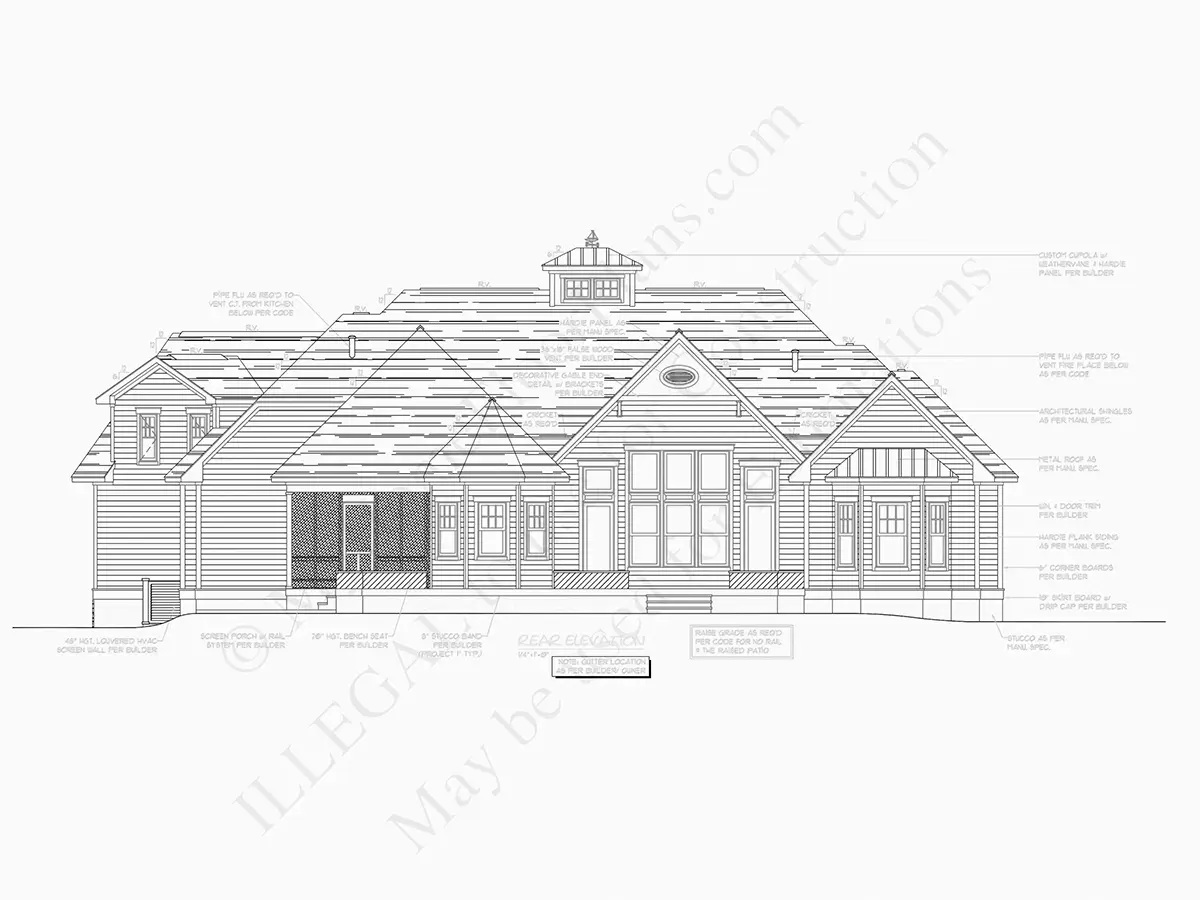 Mājas projekts ar mansardu 408 m²: 3 Guļamistabas, Darba istaba, 4 Vannasistabas, Atvērta virtuve, Garāža