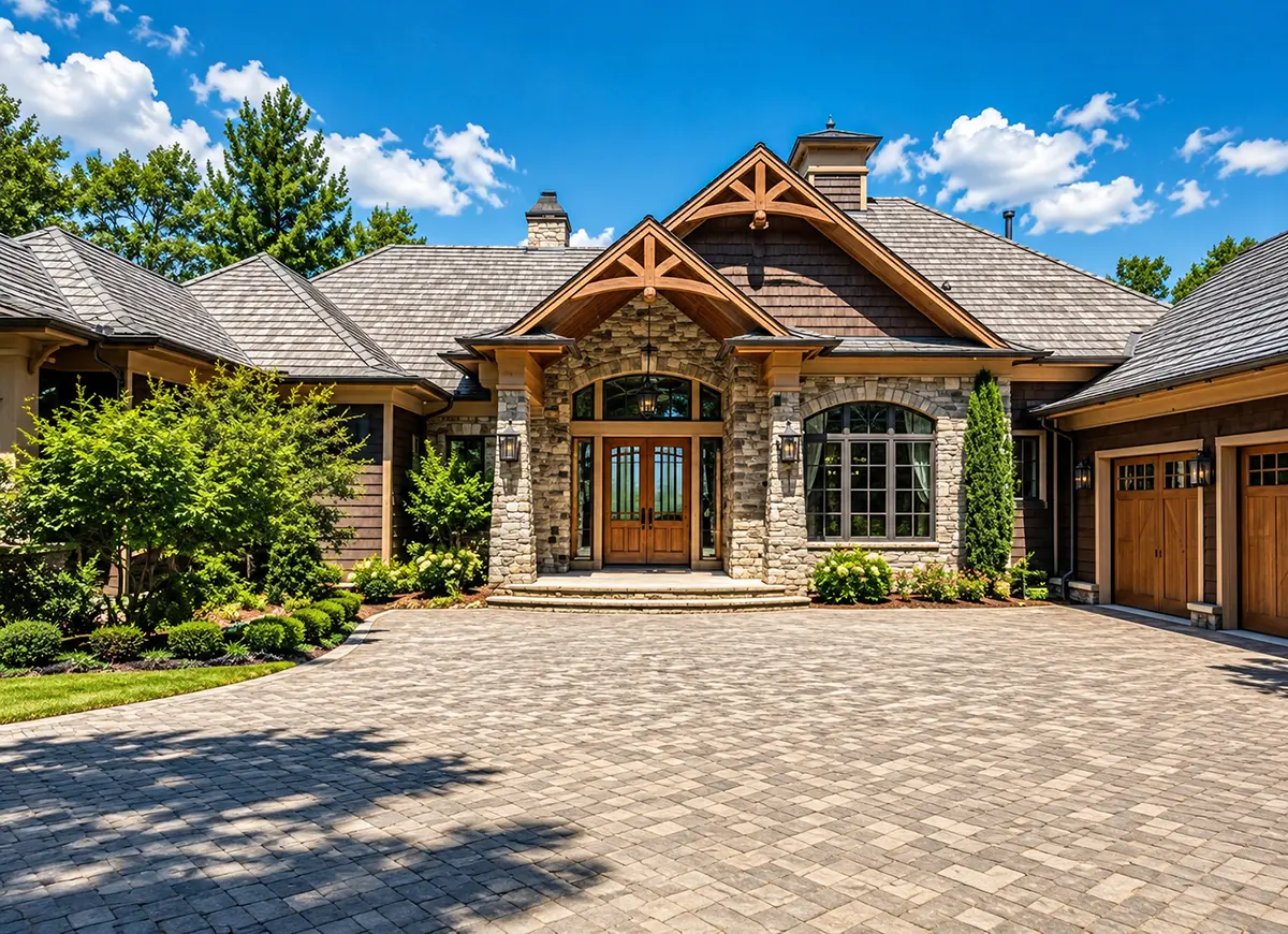 Vienstāva mājas projekts + pagrabu 425 m²: 4 Guļamistabas, Darba istaba, 5 Vannasistabas, Atvērta virtuve, Garāža