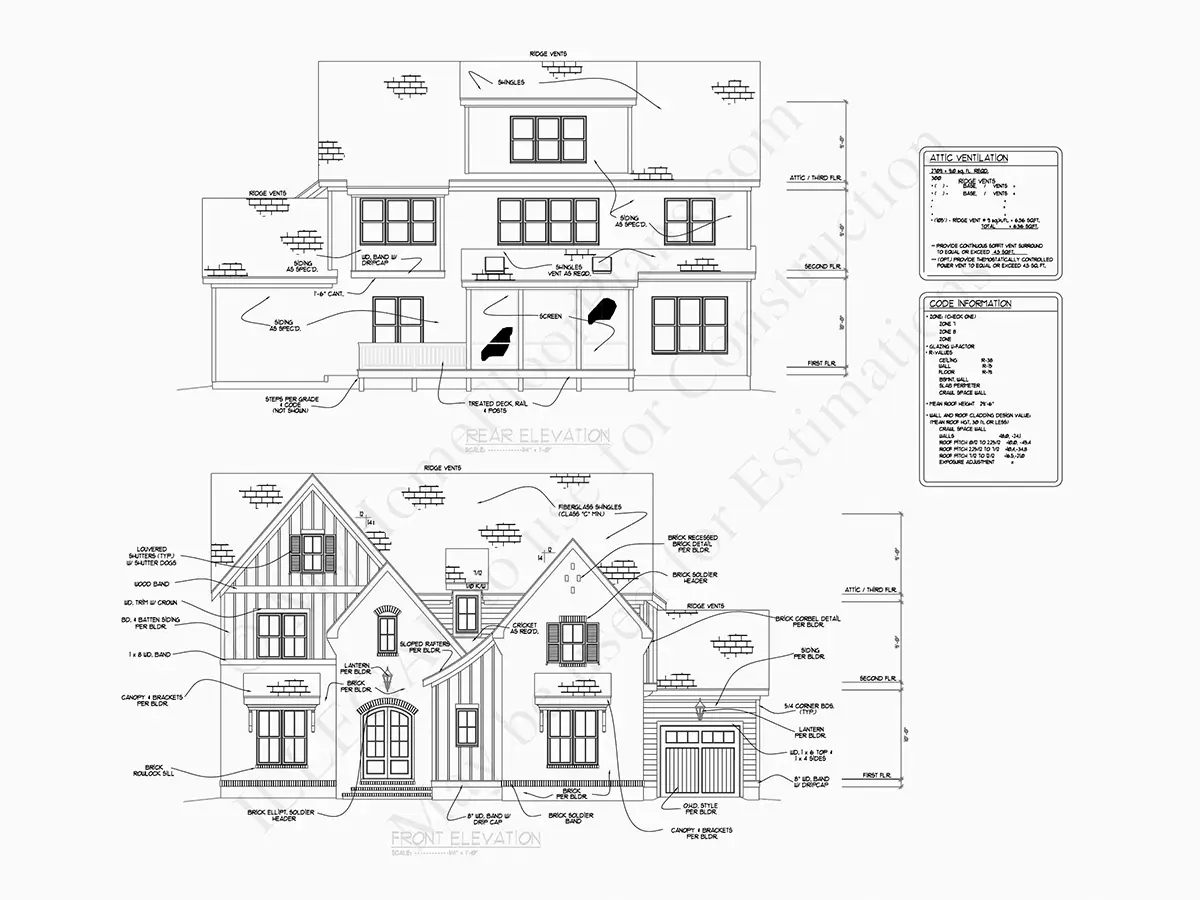 Trīsstāvu mājas projekts 379 m²: 4 Guļamistabas, Darba istaba, 7 Vannasistabas, Atvērta virtuve, Garāža