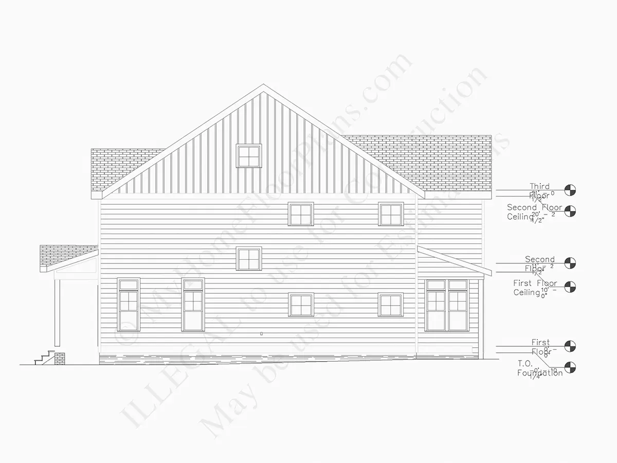 Divstāvu mājas projekts 237 m²: 4 Guļamistabas, Darba istaba, 5 Vannasistabas, Atvērta virtuve, Garāža