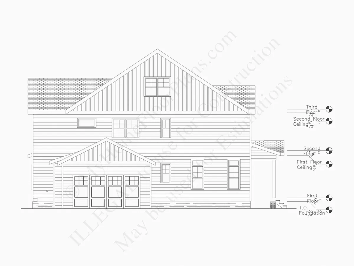 Divstāvu mājas projekts 237 m²: 4 Guļamistabas, Darba istaba, 5 Vannasistabas, Atvērta virtuve, Garāža