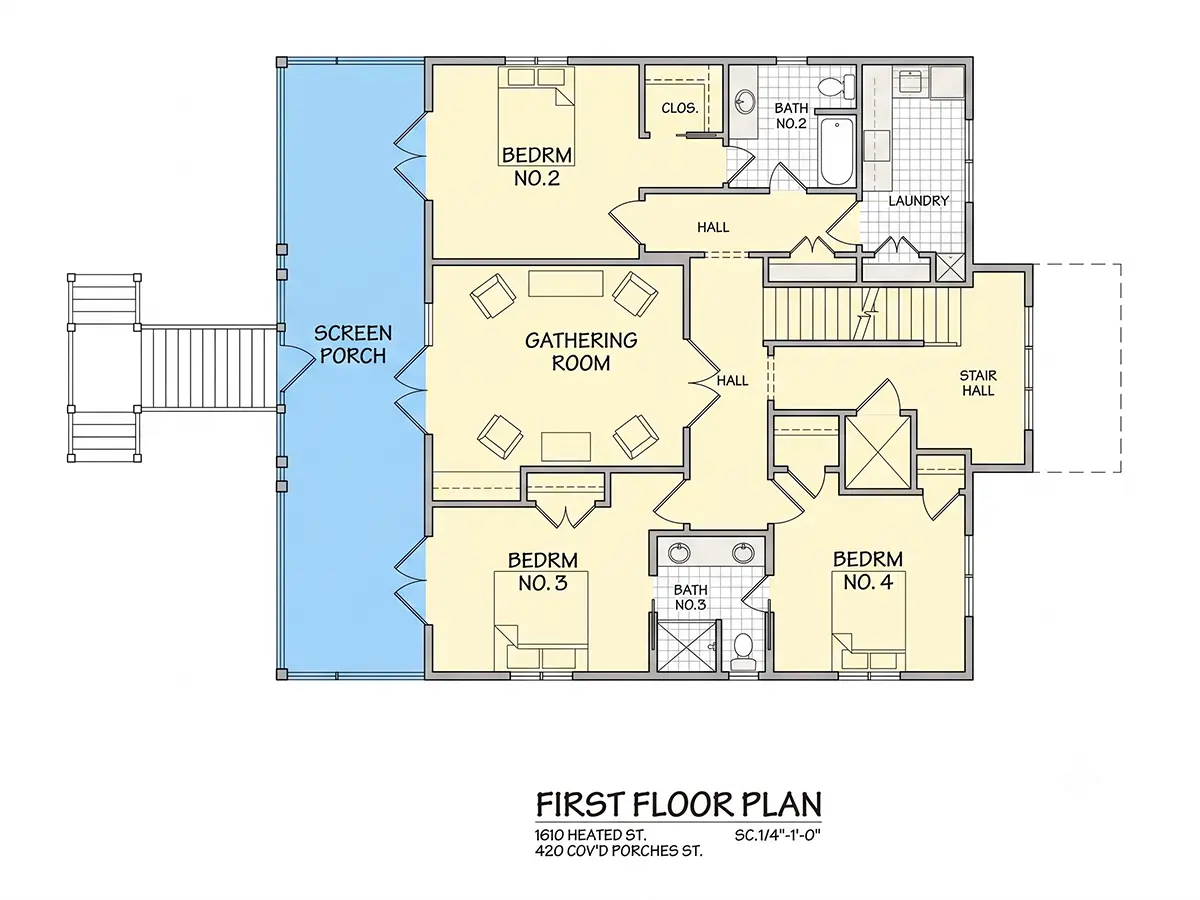 1. stāvs 8 – Trīsstāvu mājas projekts 336 m²: 4 Guļamistabas, 5 Vannasistabas, Atvērta virtuve, Garāža — 98833R