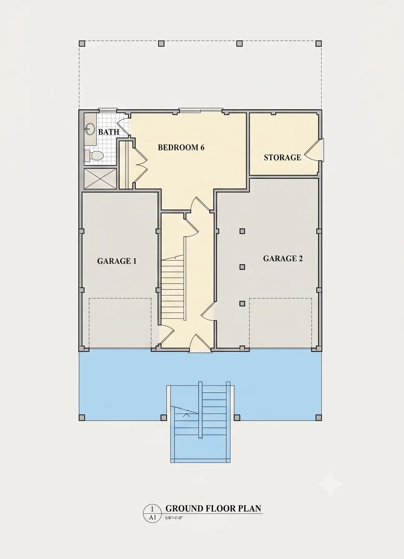 Pagrabs 11 – Trīsstāvu mājas projekts 294 m²: 6 Guļamistabas, 5 Vannasistabas, Atvērta virtuve, Garāža — 24453R
