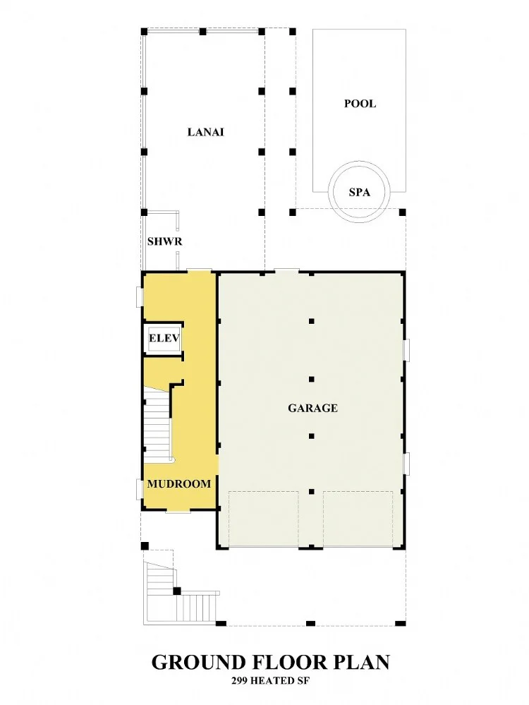 Pagrabs 12 – Trīsstāvu mājas projekts 335 m²: 5 Guļamistabas, 6 Vannasistabas, Atvērta virtuve, Garāža — 78451R