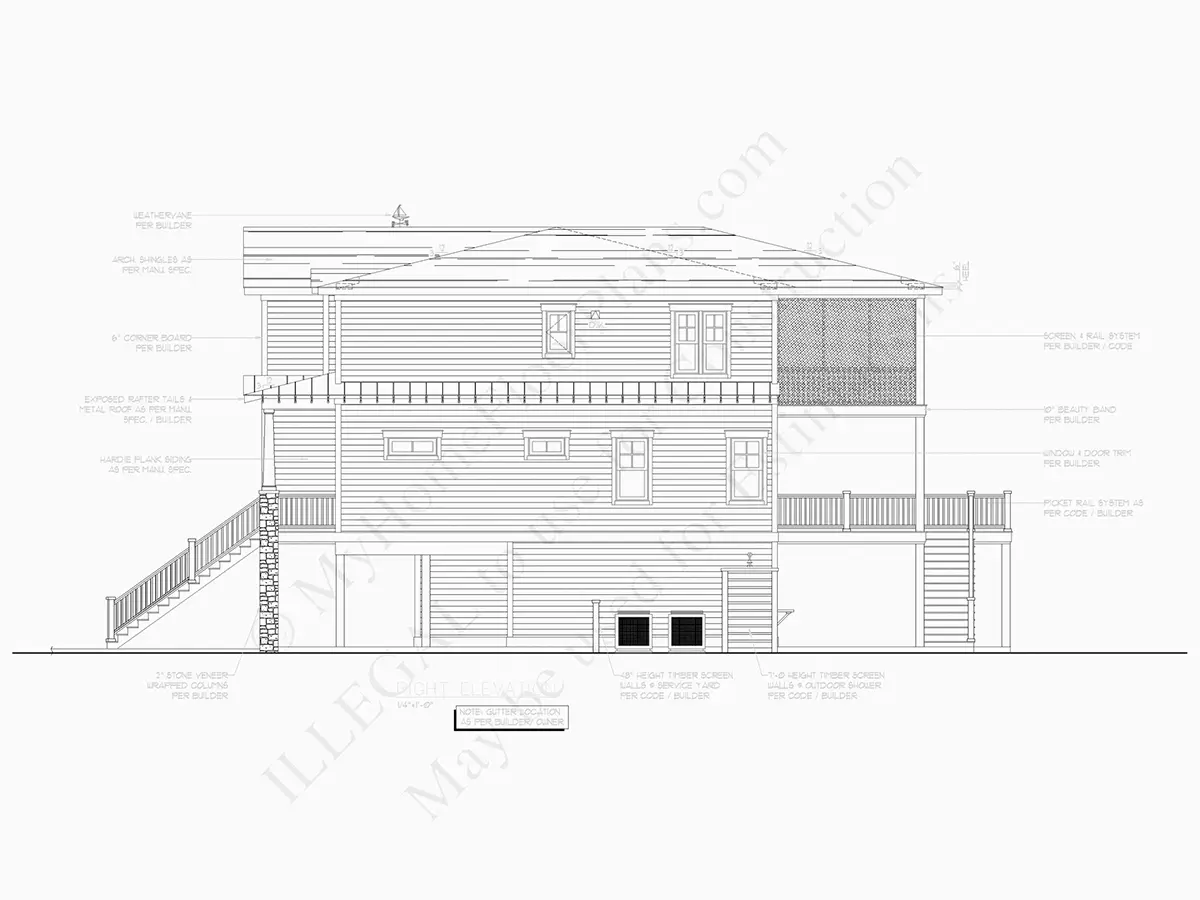 Fasādes 8 – Trīsstāvu mājas projekts 255 m²: 4 Guļamistabas, 5 Vannasistabas, Atvērta virtuve, Garāža — 44965R