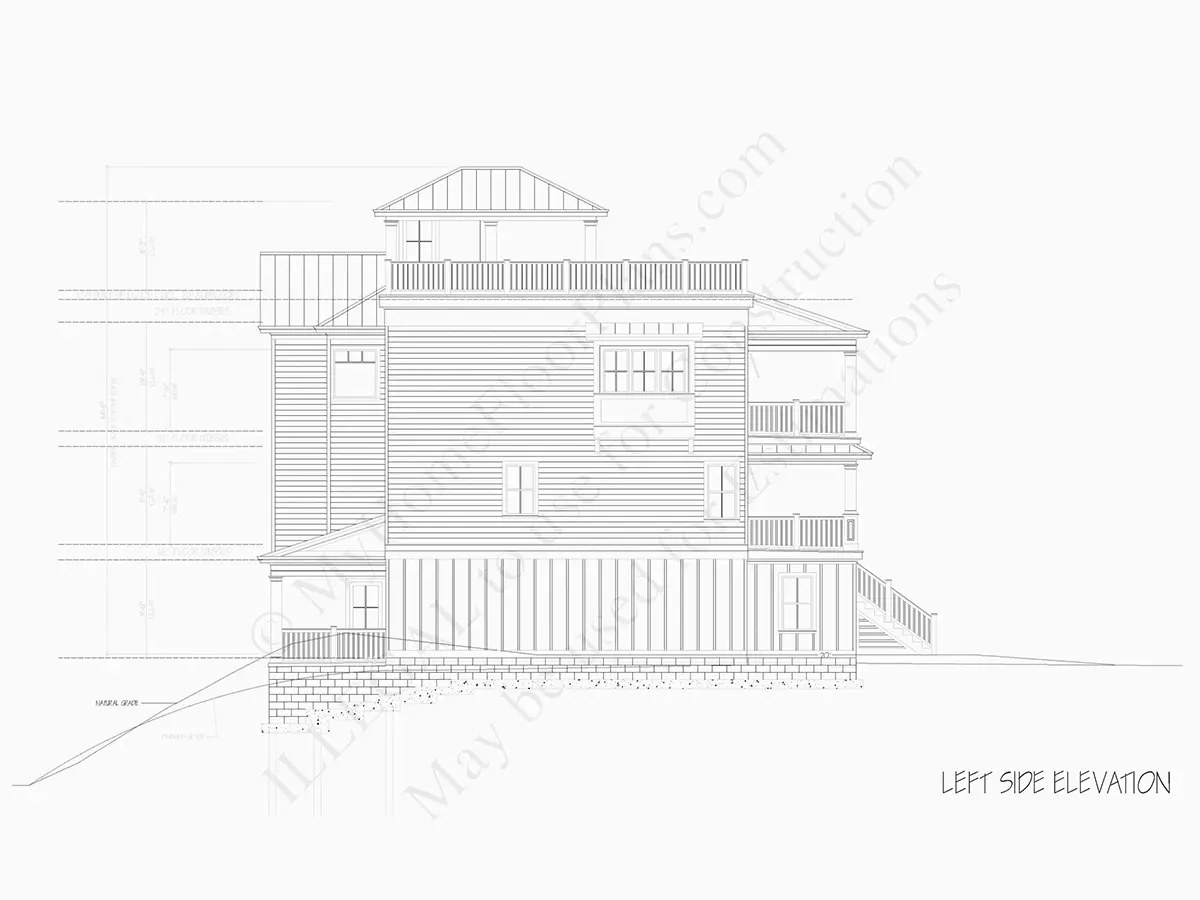 Fasādes 23 – Trīsstāvu mājas projekts 473 m²: 5 Guļamistabas, 5 Vannasistabas, Atvērta virtuve, Garāža — 67090R