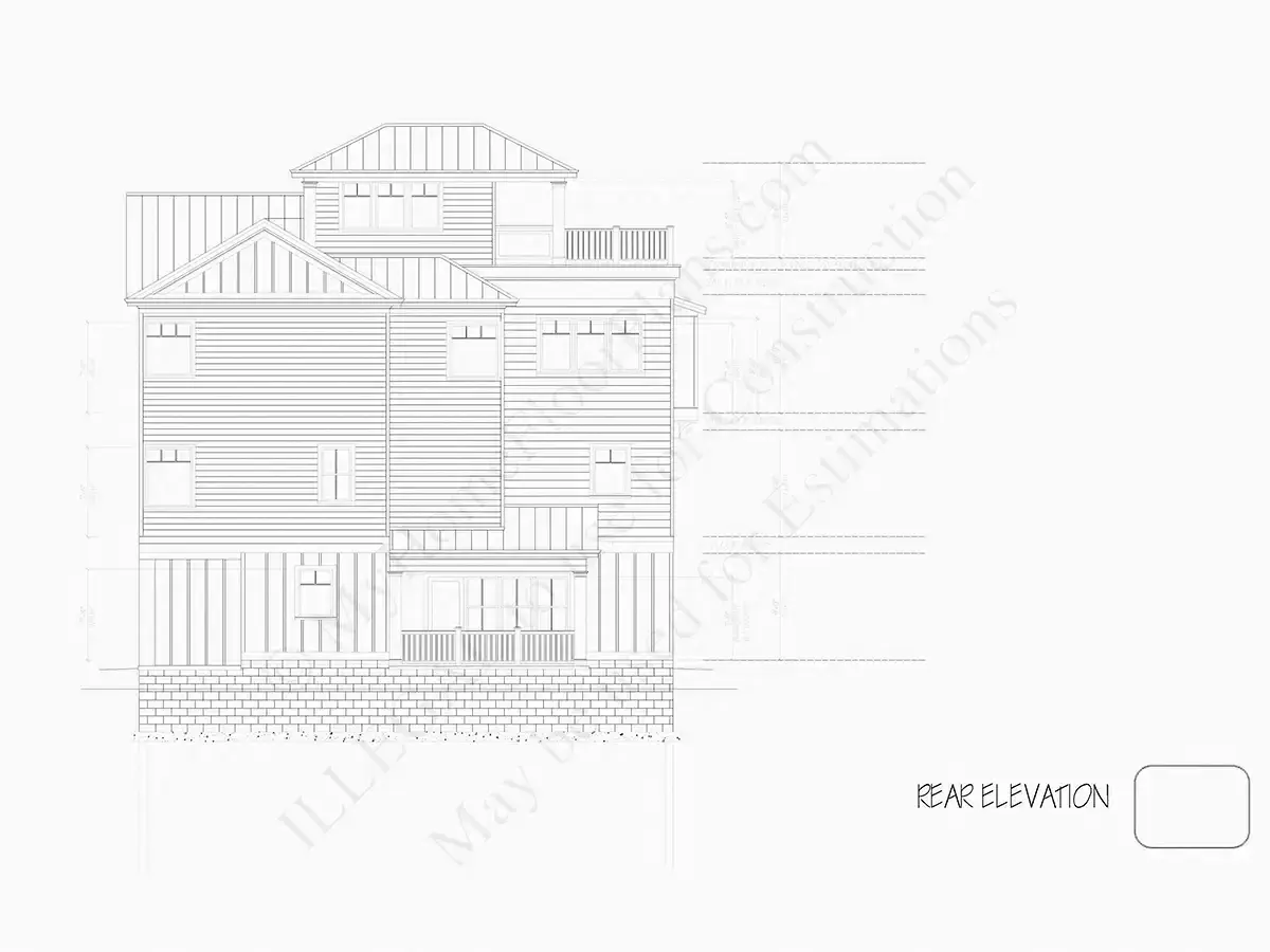 Fasādes 25 – Trīsstāvu mājas projekts 473 m²: 5 Guļamistabas, 5 Vannasistabas, Atvērta virtuve, Garāža — 67090R