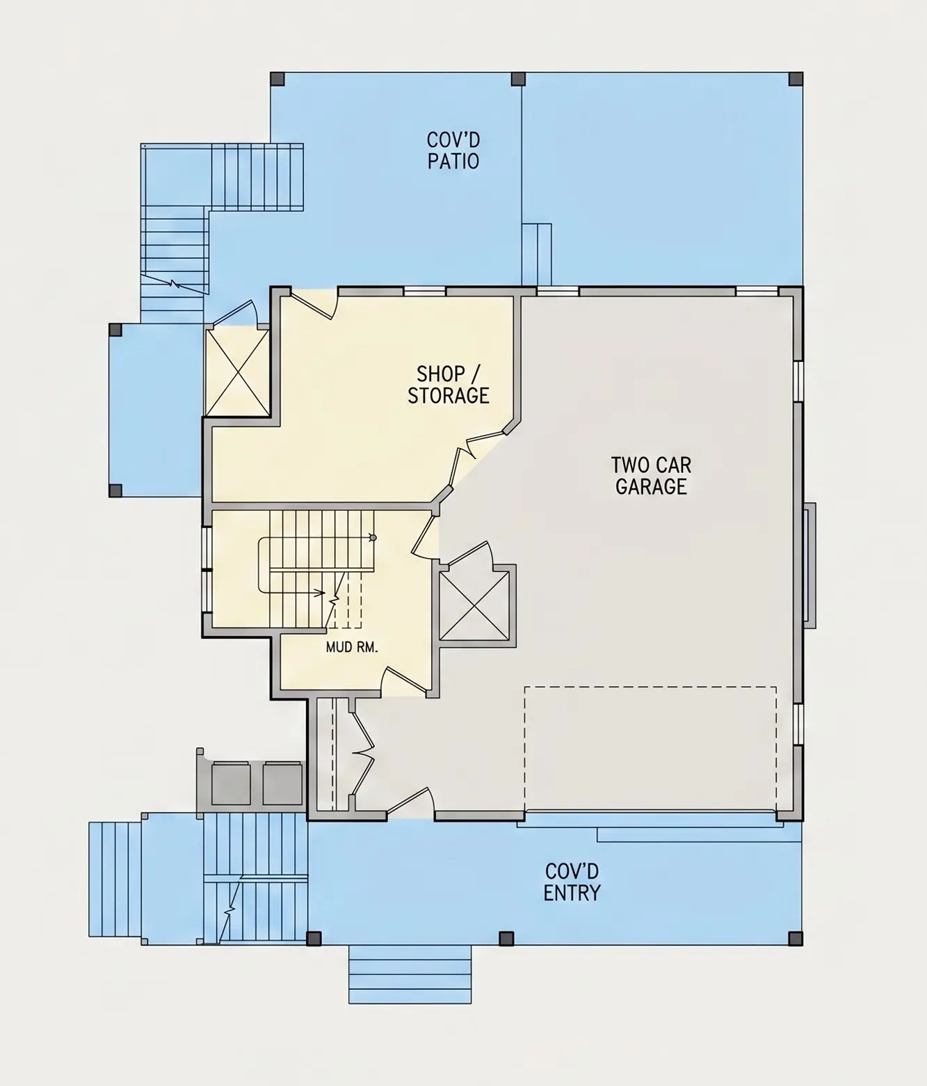 Pagrabs 9 – Trīsstāvu mājas projekts 203 m²: 3 Guļamistabas, 2 Vannasistabas, Atvērta virtuve, Garāža — 37724R