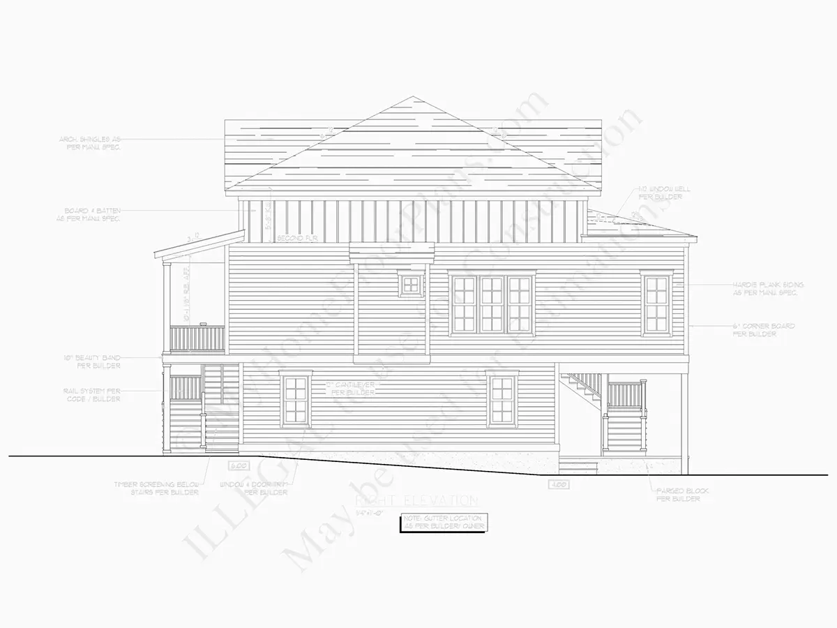 Fasādes 7 – Trīsstāvu mājas projekts 203 m²: 3 Guļamistabas, 2 Vannasistabas, Atvērta virtuve, Garāža — 37724R