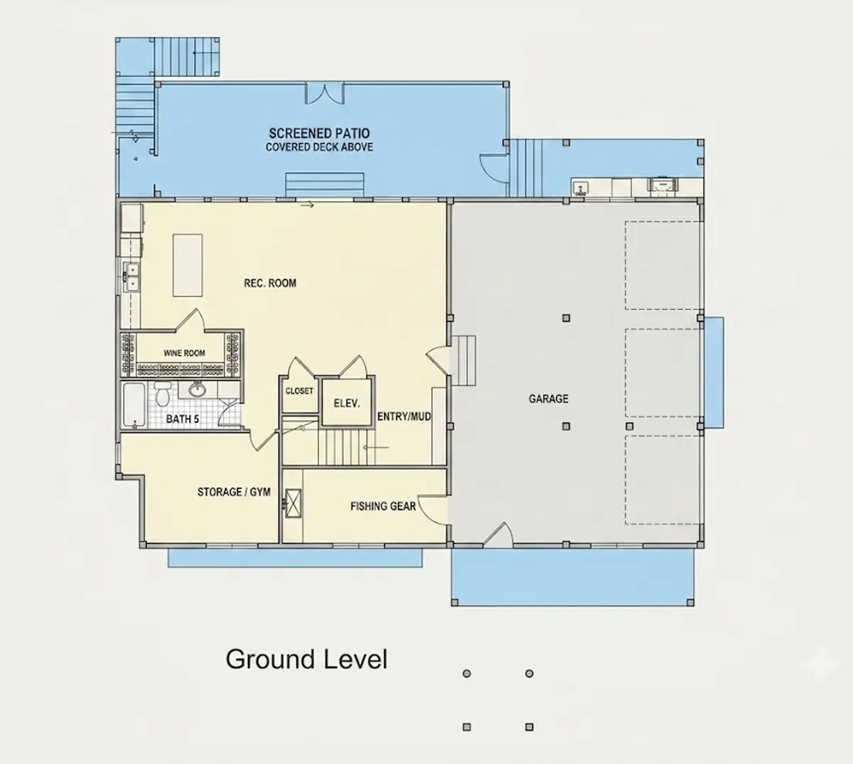 Pagrabs 9 – Trīsstāvu mājas projekts 378 m²: 5 Guļamistabas, Darba istaba, 6 Vannasistabas, Atvērta virtuve, Garāža — 11942R
