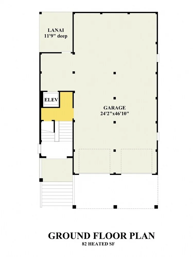 Pagrabs 10 – Trīsstāvu mājas projekts 300 m²: 5 Guļamistabas, 5 Vannasistabas, Atvērta virtuve, Garāža — 57154R