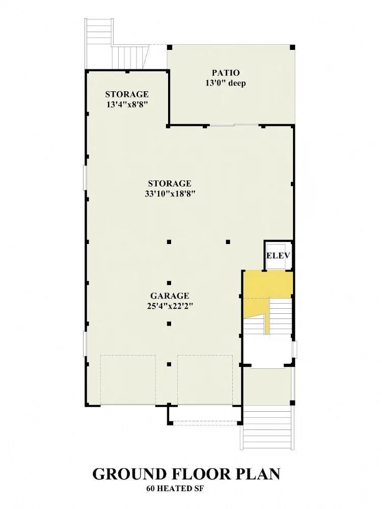 Pagrabs 7 – Trīsstāvu mājas projekts 340 m²: 4 Guļamistabas, 5 Vannasistabas, Atvērta virtuve, Garāža — 68354R
