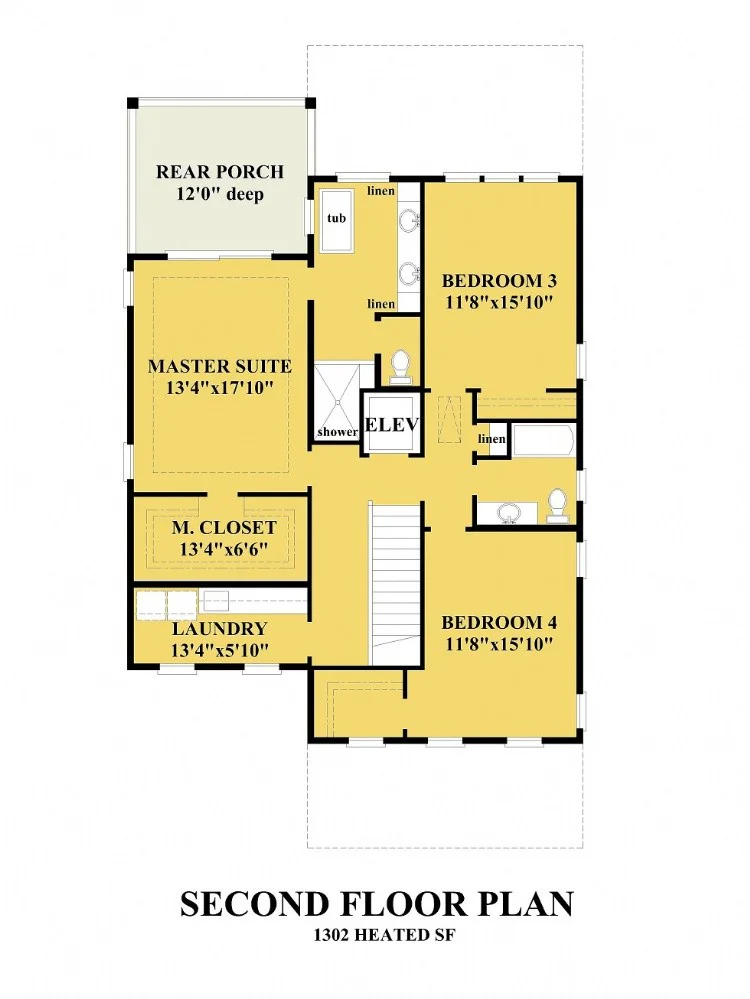 2. stāvs 8 – Trīsstāvu mājas projekts 318 m²: 4 Guļamistabas, 4 Vannasistabas, Atvērta virtuve, Garāža — 35755R