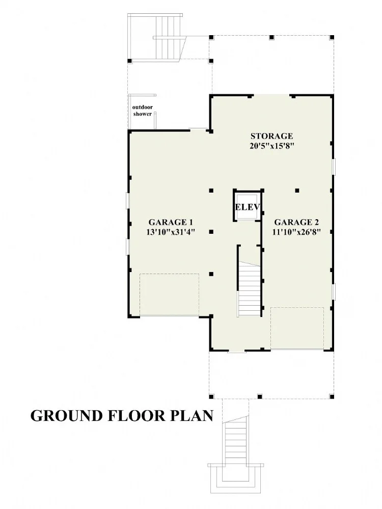 Pagrabs 6 – Trīsstāvu mājas projekts 318 m²: 4 Guļamistabas, 4 Vannasistabas, Atvērta virtuve, Garāža — 35755R