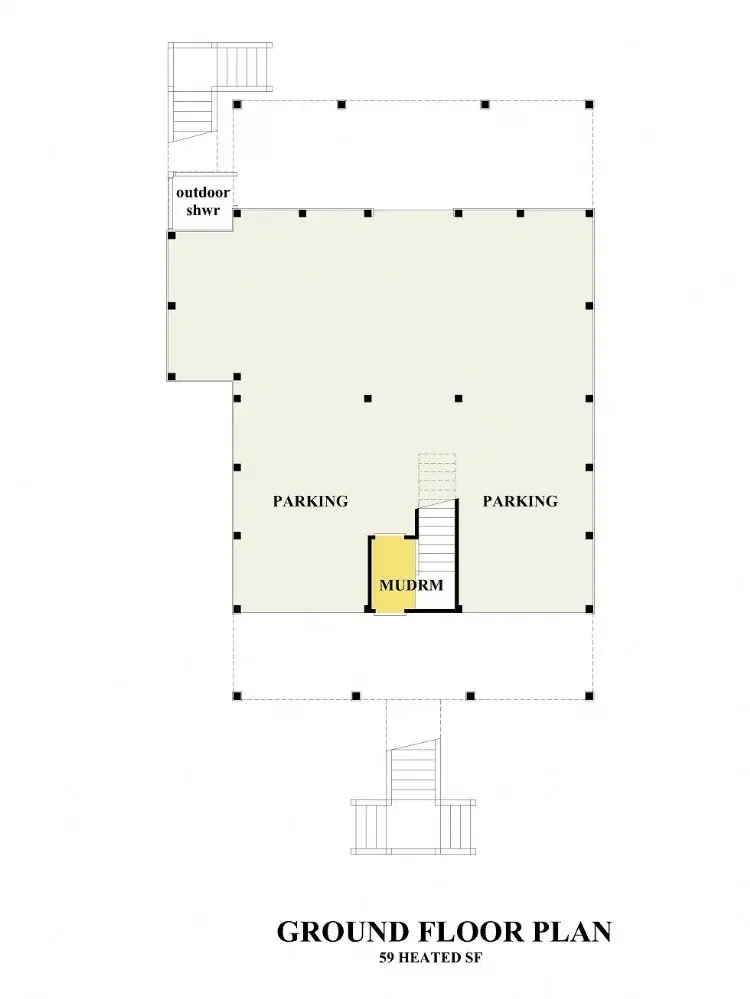 Pagrabs 7 – Trīsstāvu mājas projekts 206 m²: 4 Guļamistabas, 3 Vannasistabas, Atvērta virtuve, Garāža — 22659R