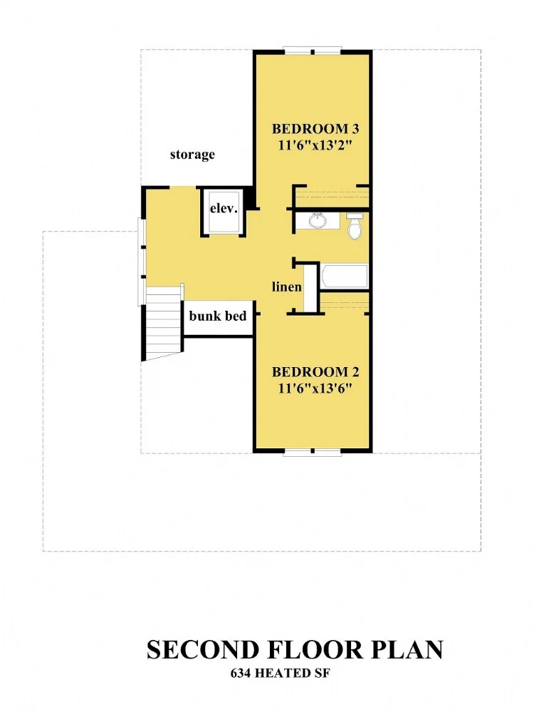 2. stāvs 10 – Trīsstāvu mājas projekts 190 m²: 3 Guļamistabas, 3 Vannasistabas, Atvērta virtuve, Garāža — 43809R