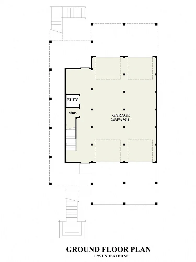Pagrabs 13 – Trīsstāvu mājas projekts 279 m²: 4 Guļamistabas, Darba istaba, 5 Vannasistabas, Atvērta virtuve, Garāža — 21358R