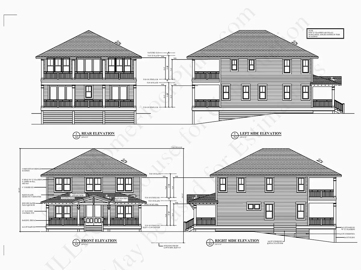 Fasādes 21 – Divstāvu mājas projekts 219 m²: 5 Guļamistabas, 3 Vannasistabas, Atvērta virtuve, bez Garāžas — 53391R