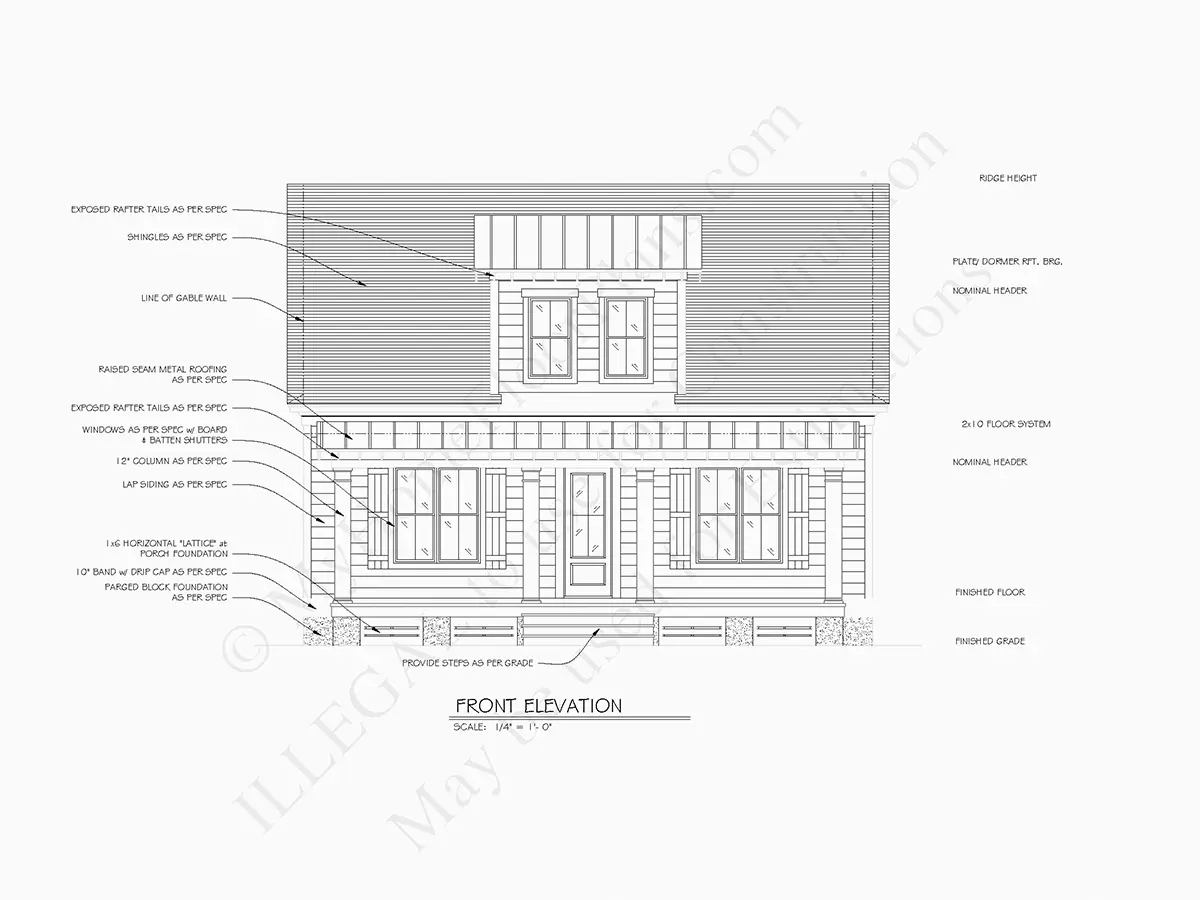Fasādes 7 – Divstāvu mājas projekts 262 m²: 3 Guļamistabas, 4 Vannasistabas, Garāža — 65692R