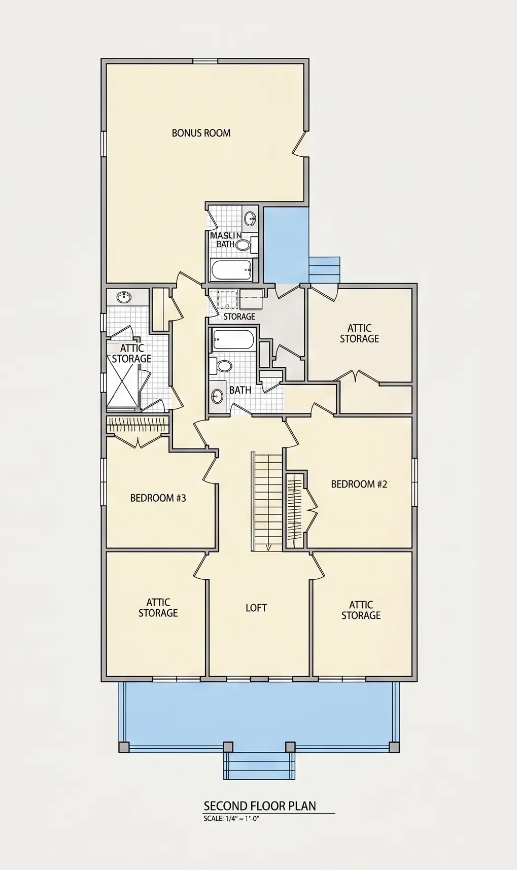 2. stāvs 10 – Divstāvu mājas projekts 262 m²: 3 Guļamistabas, 4 Vannasistabas, Garāža — 65692R