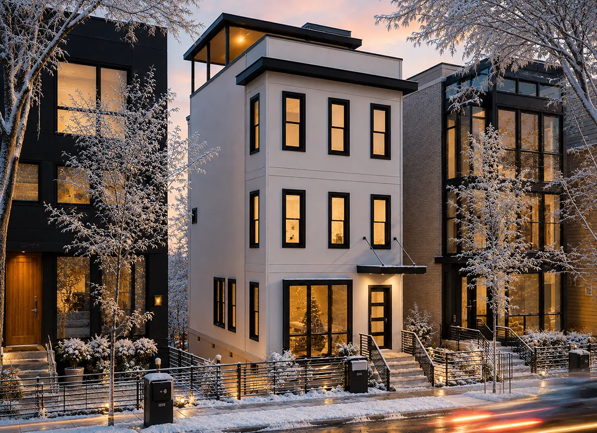 Galvenie attēli 3 – Trīsstāvu mājas projekts 200 m²: 3 Guļamistabas, Darba istaba, 3 Vannasistabas, Atvērta virtuve, bez Garāžas — 94090R
